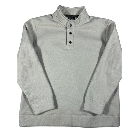 Jeremiah And Sons Men's Shawl Collar Pullover Sweater XXL Beige Heavyweight Cott - Picture 1 of 10